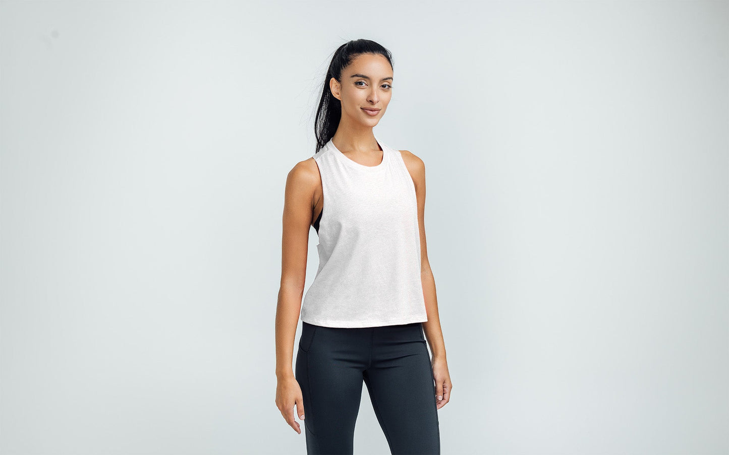 Women's Peak Cropped Dual-Blend Tank