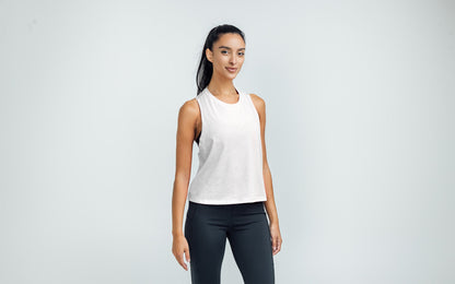 Women's Peak Cropped Dual-Blend Tank