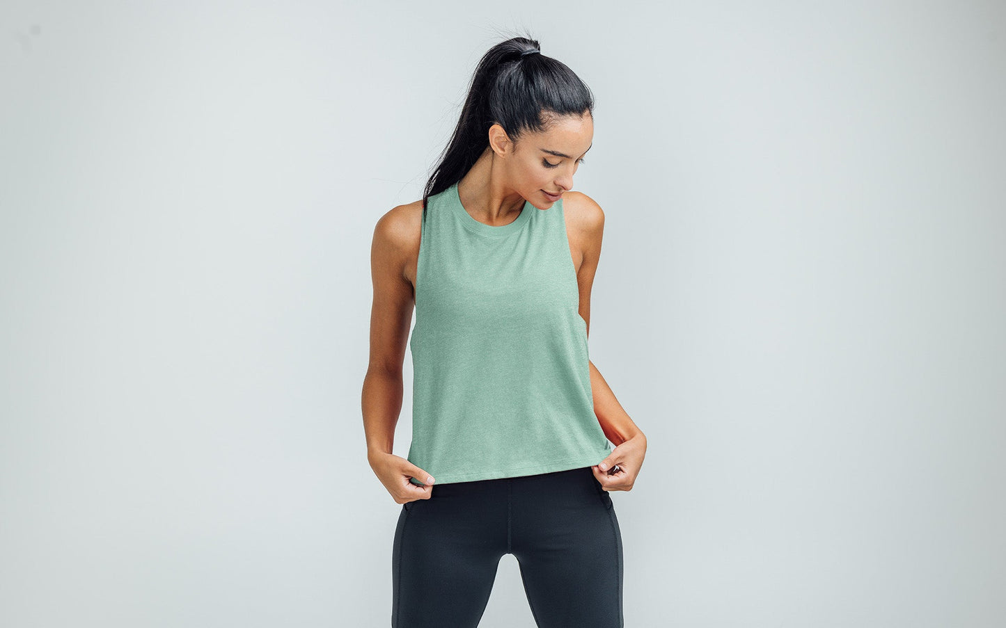 Women's Peak Cropped Dual-Blend Tank