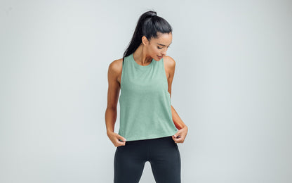 Women's Peak Cropped Dual-Blend Tank