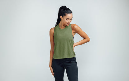 Women's Peak Cropped Dual-Blend Tank