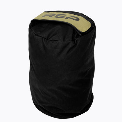 black and green stone sandbag with rep branding 250lb