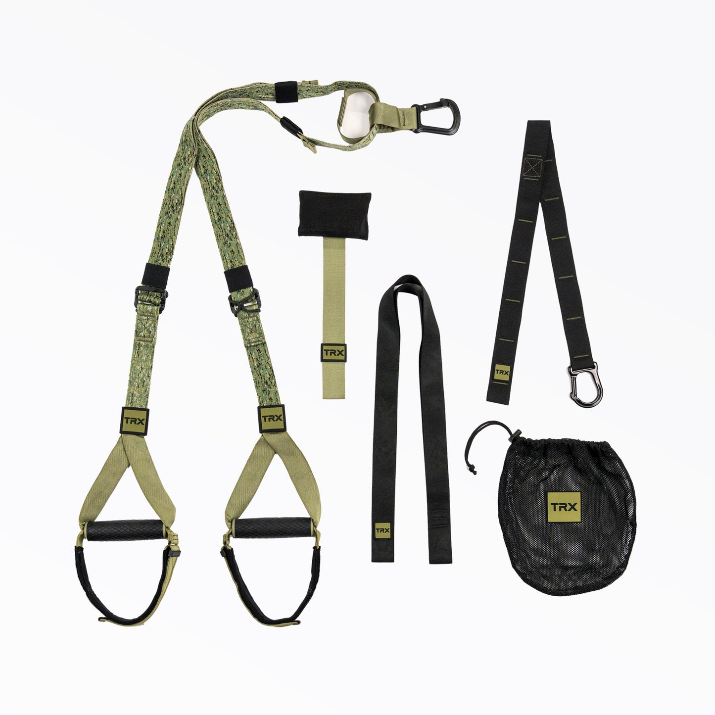 Studio shot: The TRX® Pro4 Camo Suspension Trainer