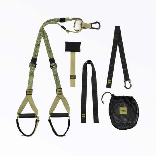 Studio shot: The TRX® Pro4 Camo Suspension Trainer